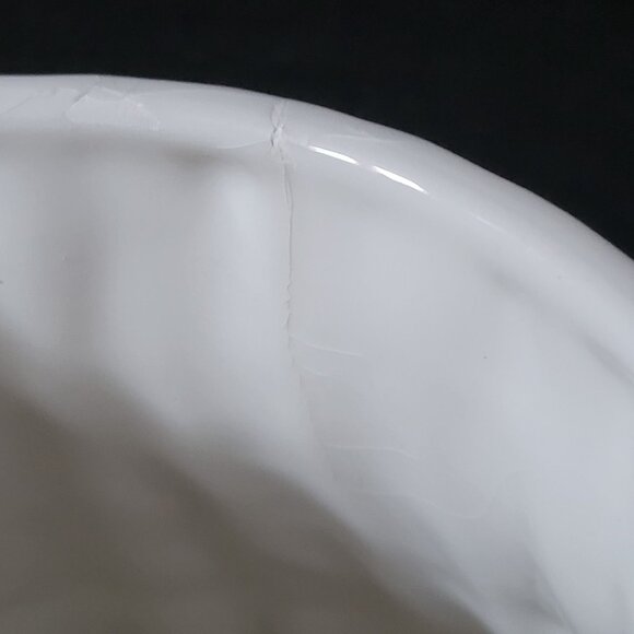 Vintage Italian White Ceramic Asparagus Pitcher With Bow Design *Read - Picture 9 of 9